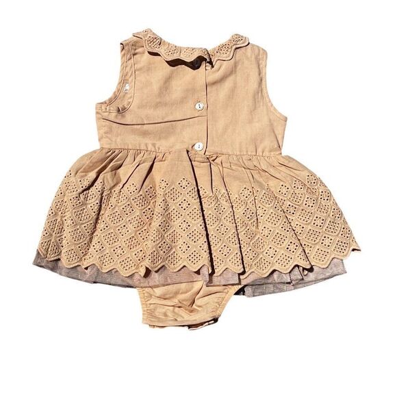 NWT! Noralee Georgia Romper Dress in Antique Size 3M - Picture 4 of 5